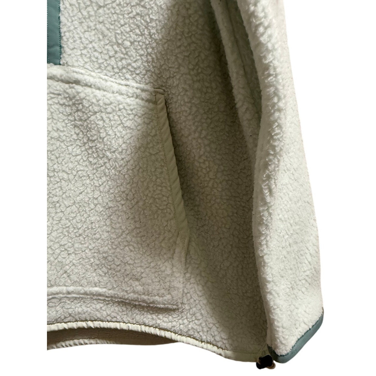 J.Crew Pale Mint Green Sherpa 1/4 Zip Pullover - Medium
