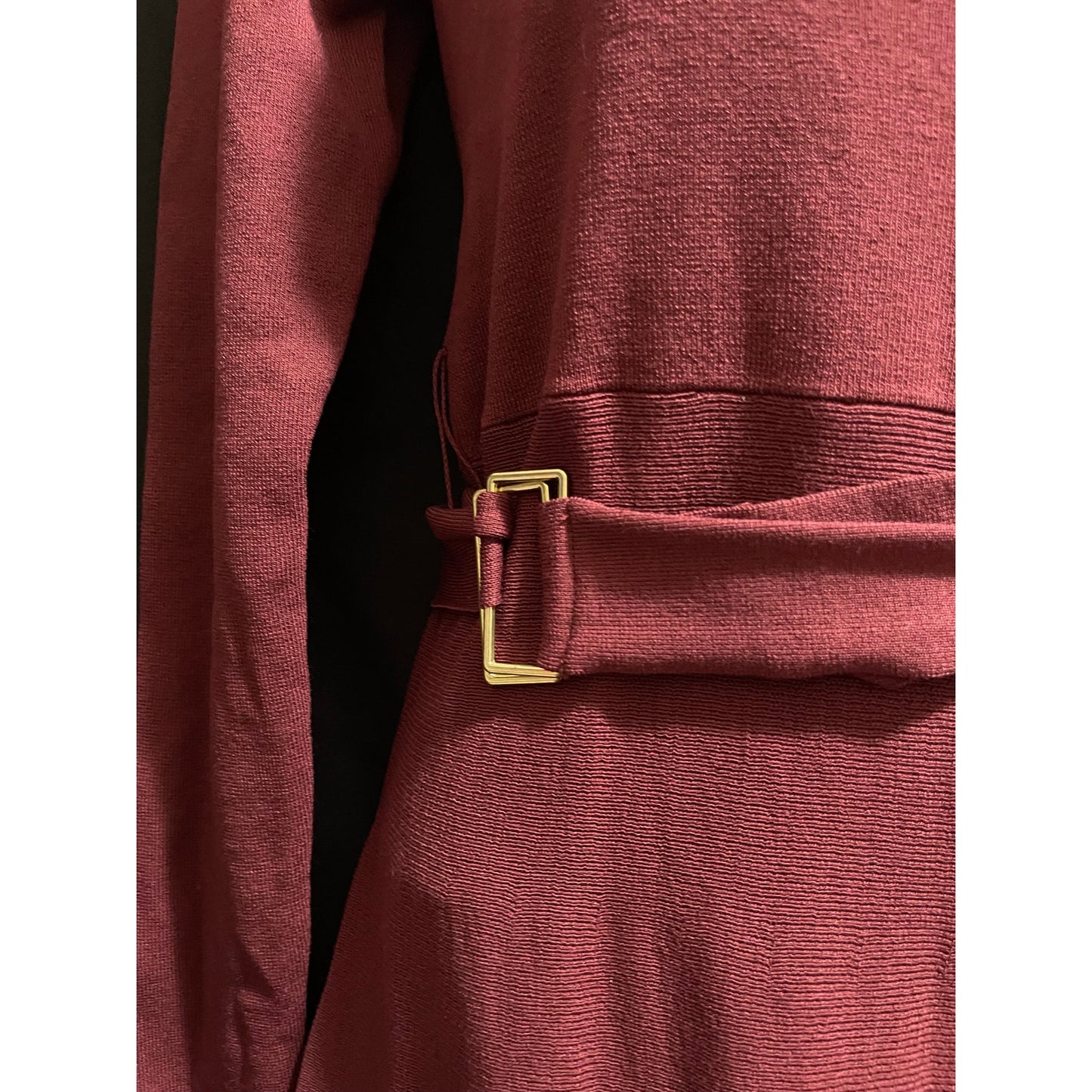 The Drop Size Small Long Sleeve Maxi Dress w/Belt - NWT - Maroon