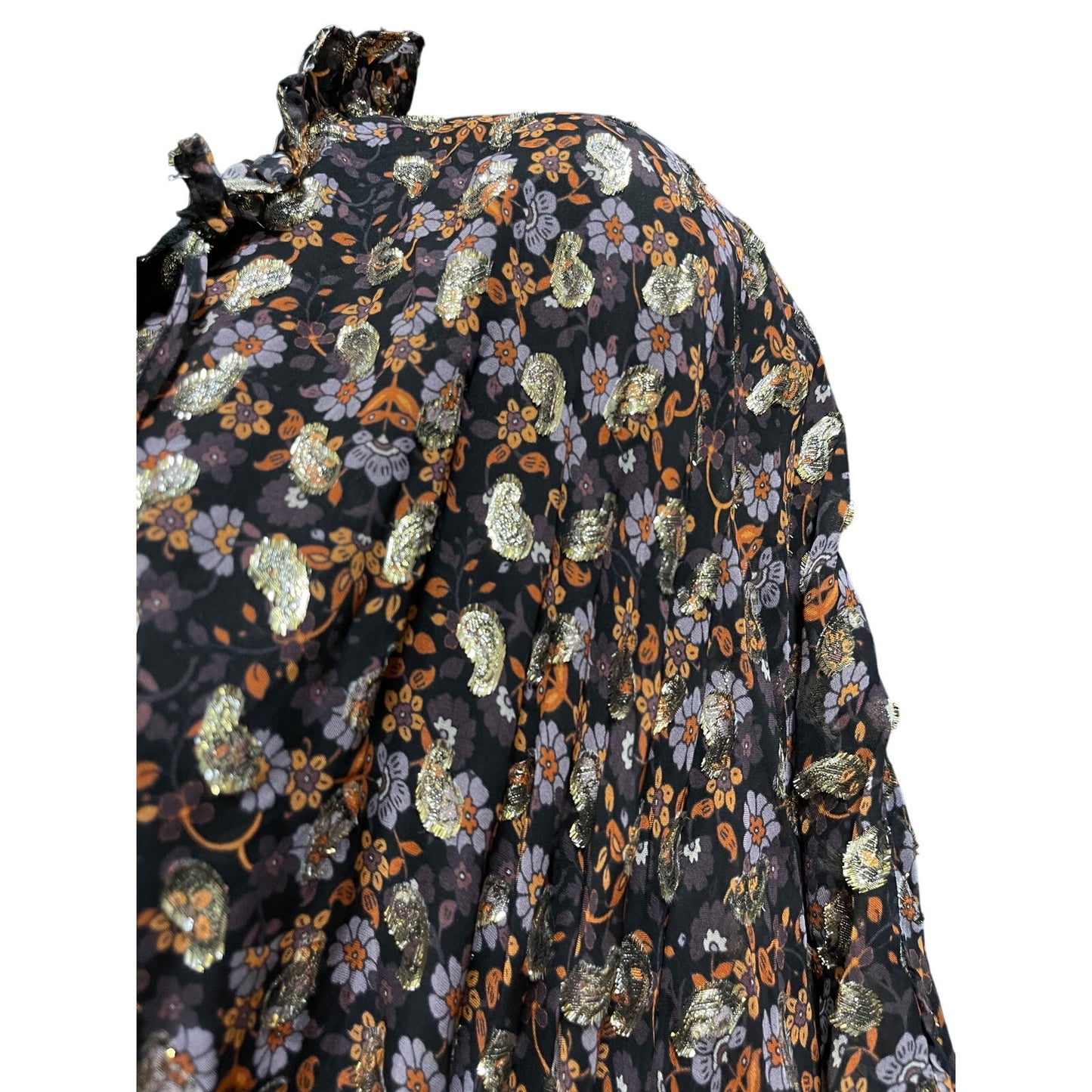 NWT Kobi Halperin Black Floral Boho Dress - Size Large - $598 MSRP
