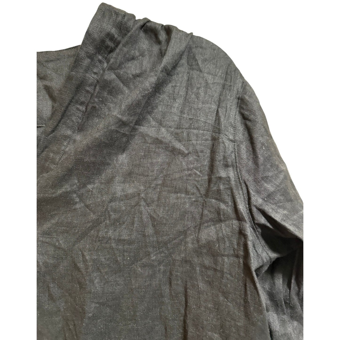 Felix 100% Linen Black Lupe Tunic Dress - Long Sleeve - NWT - Medium