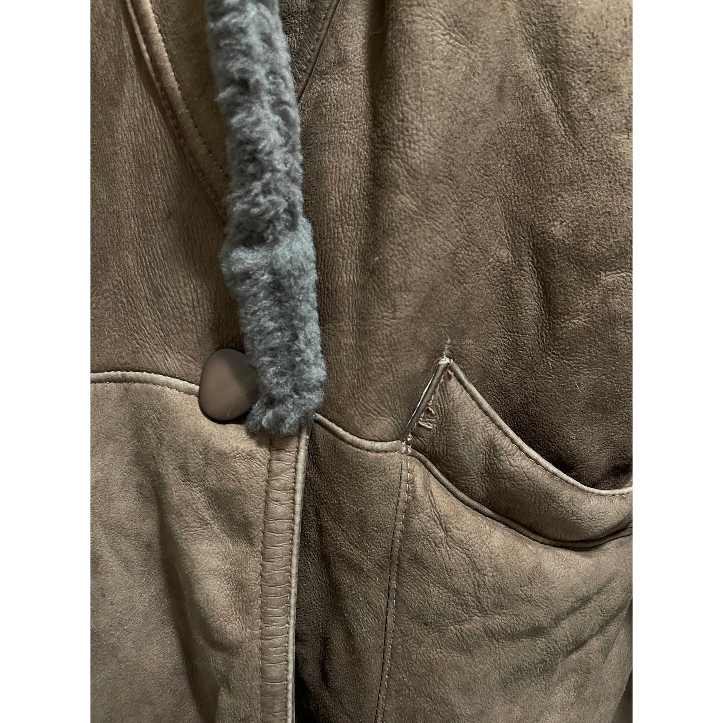 Vintage Rafel Brothers Sheepskin Shearling Coat Size XS - HEAVY