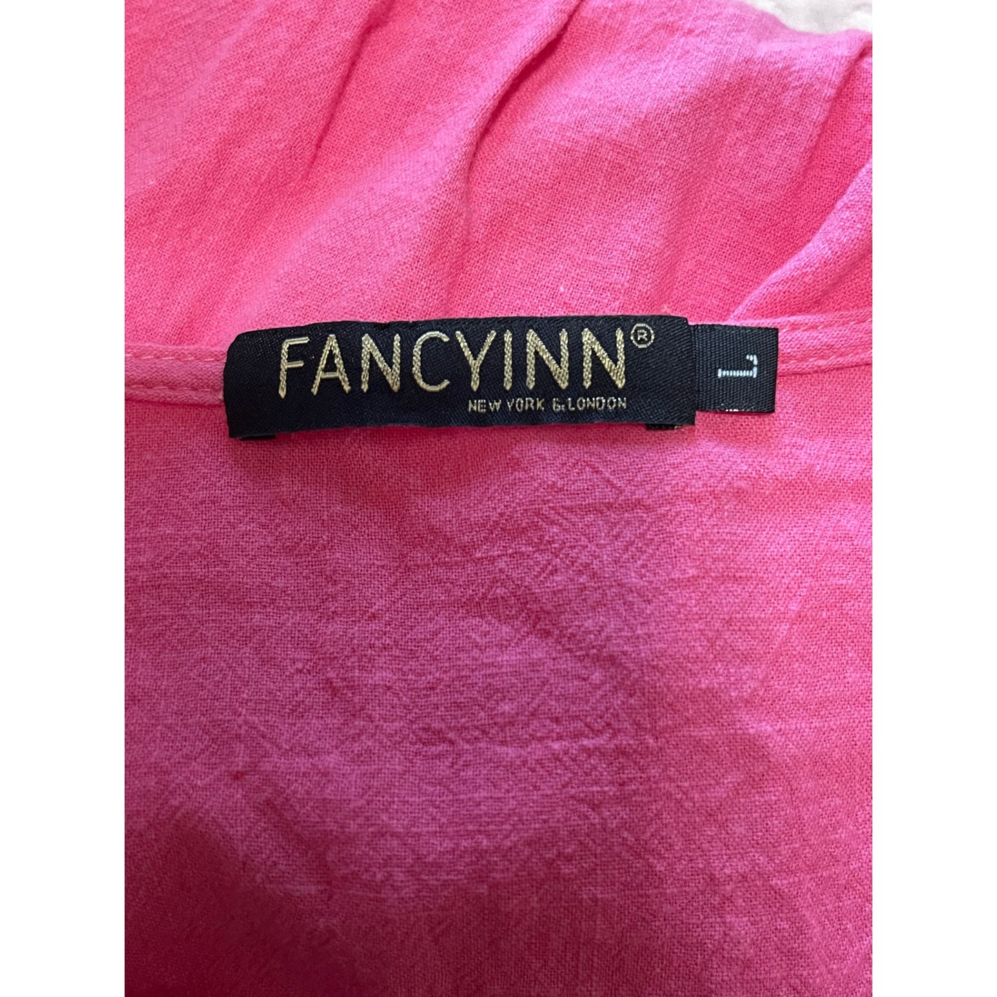 FancyInn Size Large Long Sleeve Pink Midi Dress