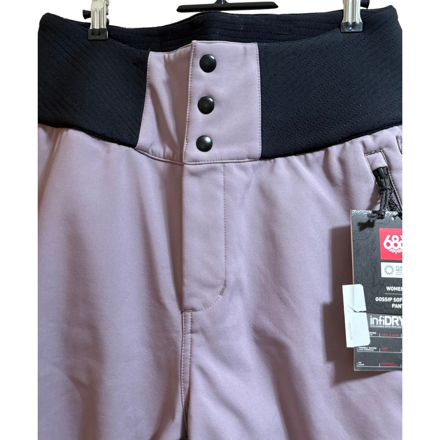 686 Gossip Softshell Dusty Orchid Waterproof Lined Outdoor Pants - NWT - Medium