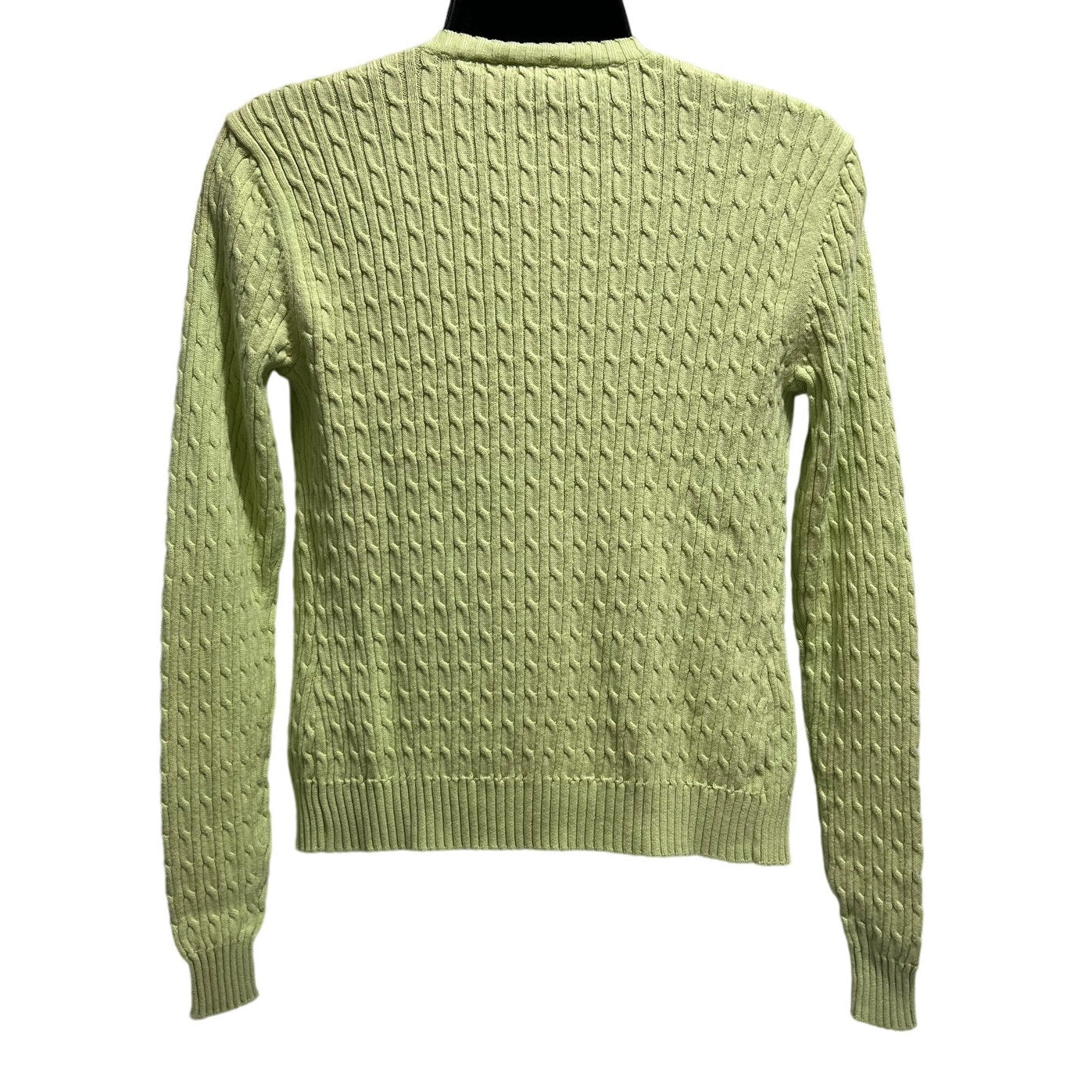 Tailor B. Moss Spring Green Light Knit Cable Sweater - Size XS