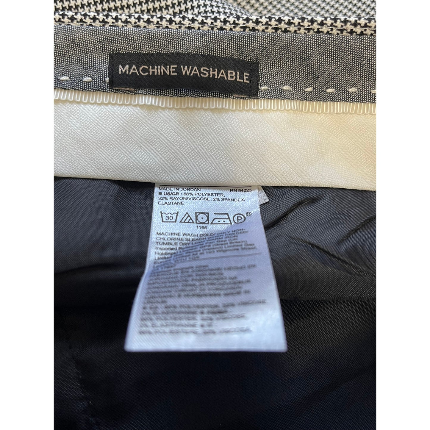 Banana Republic Black & White Herringbone Size 14 "Ryan" Dress Pants