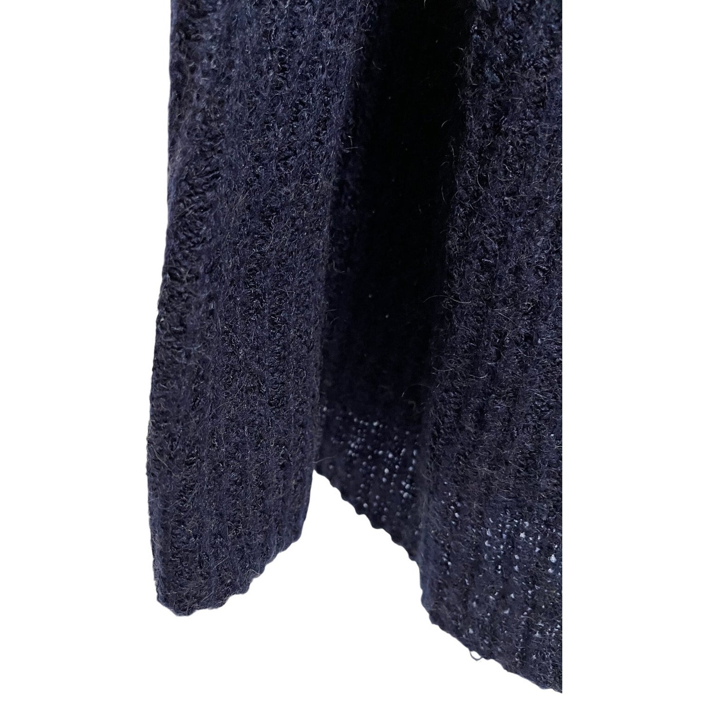 Vintage Blue Knit Elastic Waistband Maxi / Midi Skirt