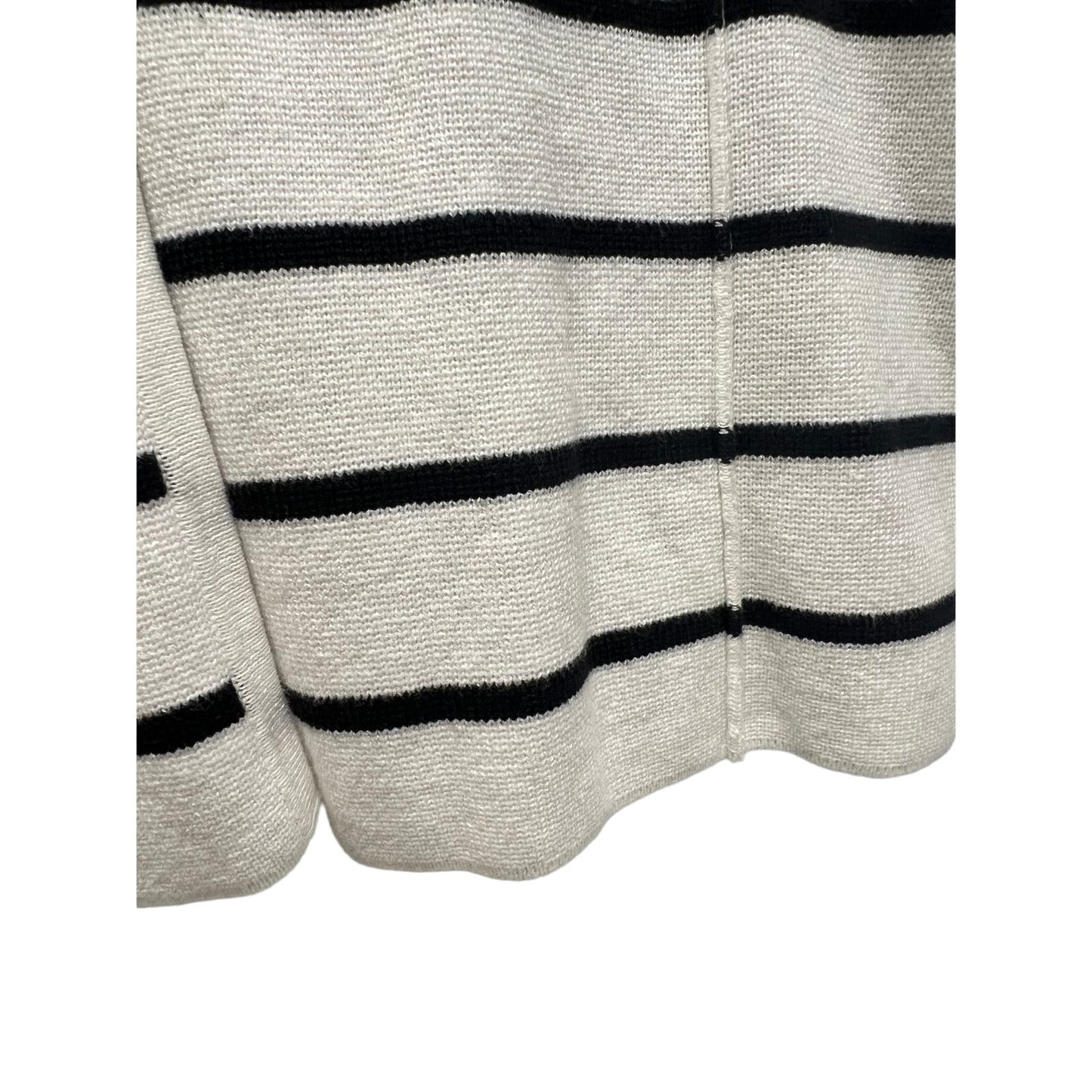Cache 100% Cotton - Black x White Striped Knit Blazer Size 12