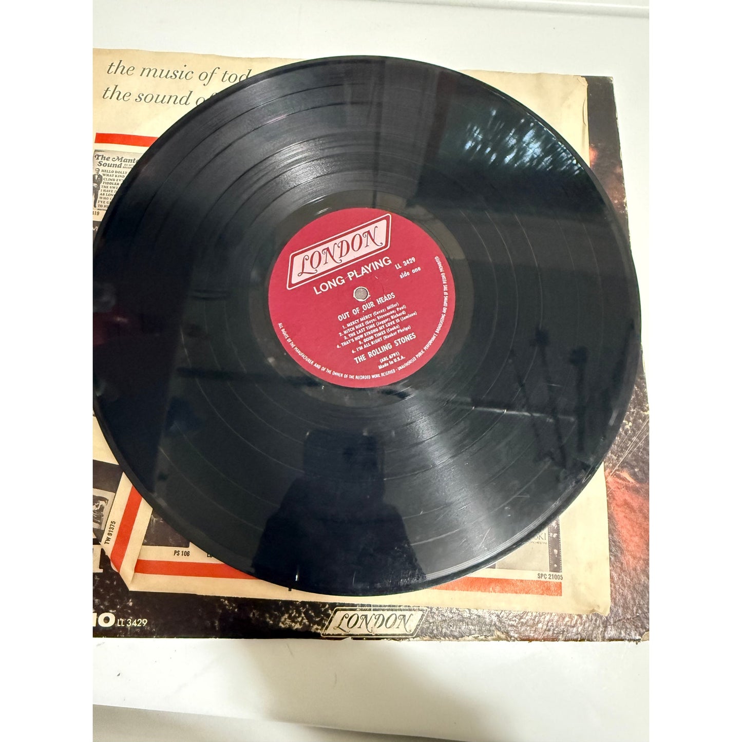 The Rolling Stones Out of Our Heads 1965 London Mono LL-3429 - 12" Vinyl
