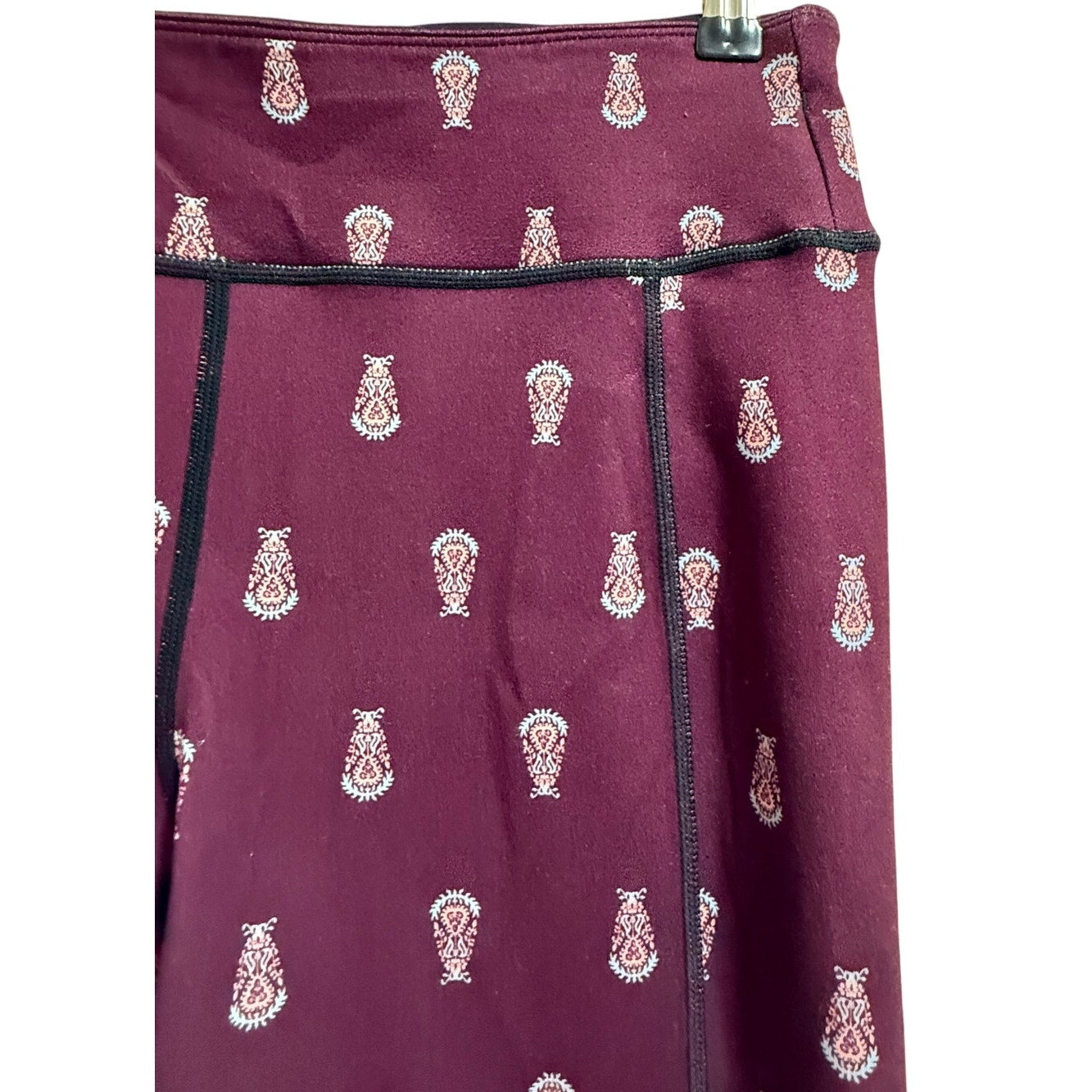 Unbranded Burgundy Print Compression Leggings - Size Small