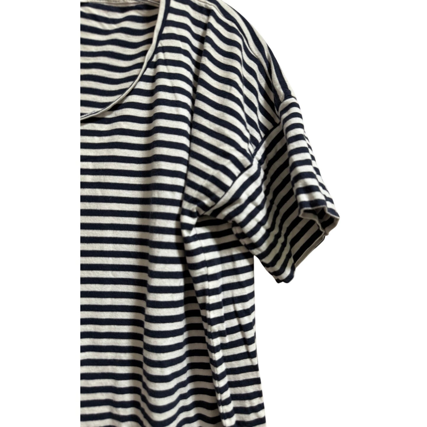 Everlane Navy White Nautical Stripe Short Sleeve Size Medium Mini Dress