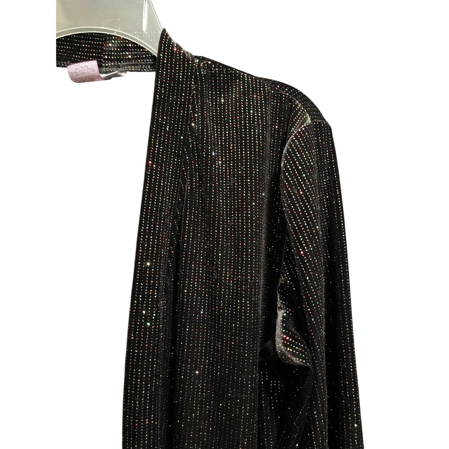 Vintage Graff Petite Size Small Black with Multicolor Sparkles Cardigan
