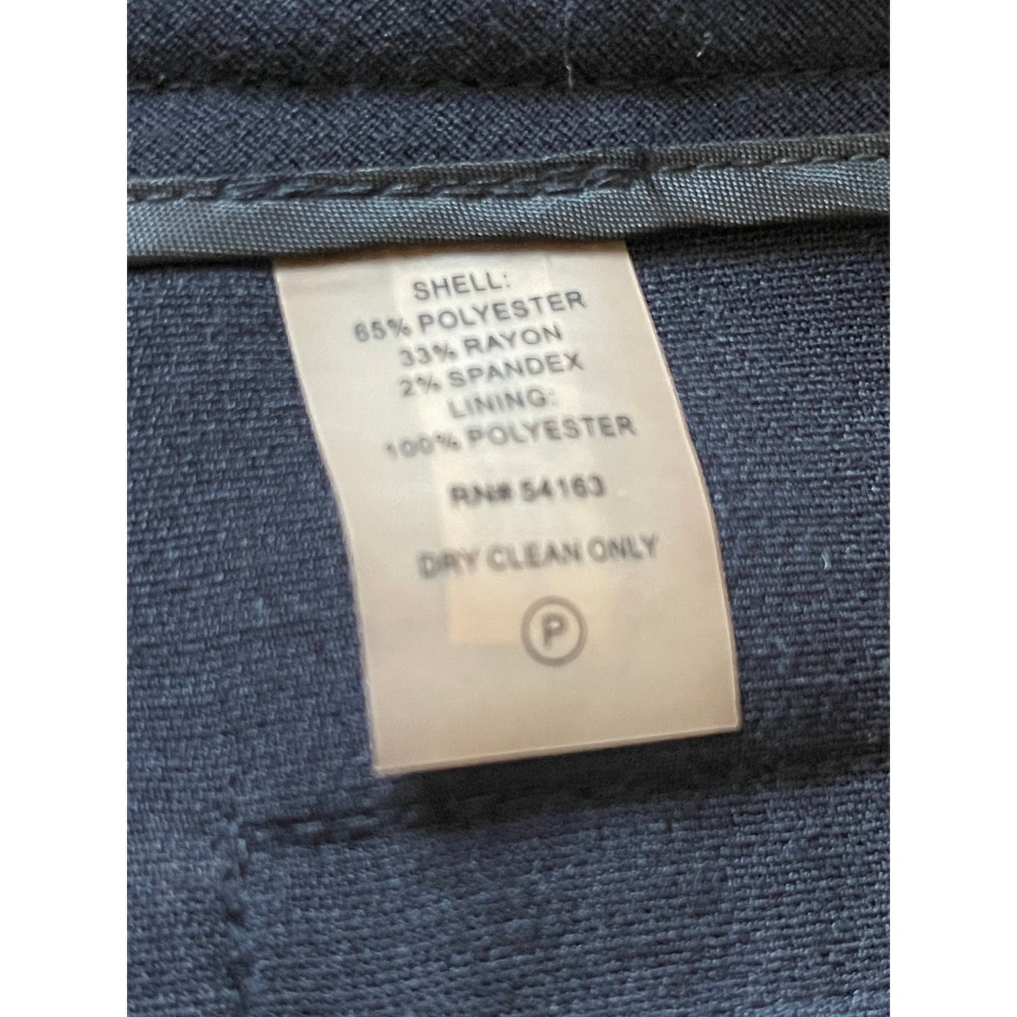 Calvin Klein Size 8 Black / Dark Navy Dress Pants