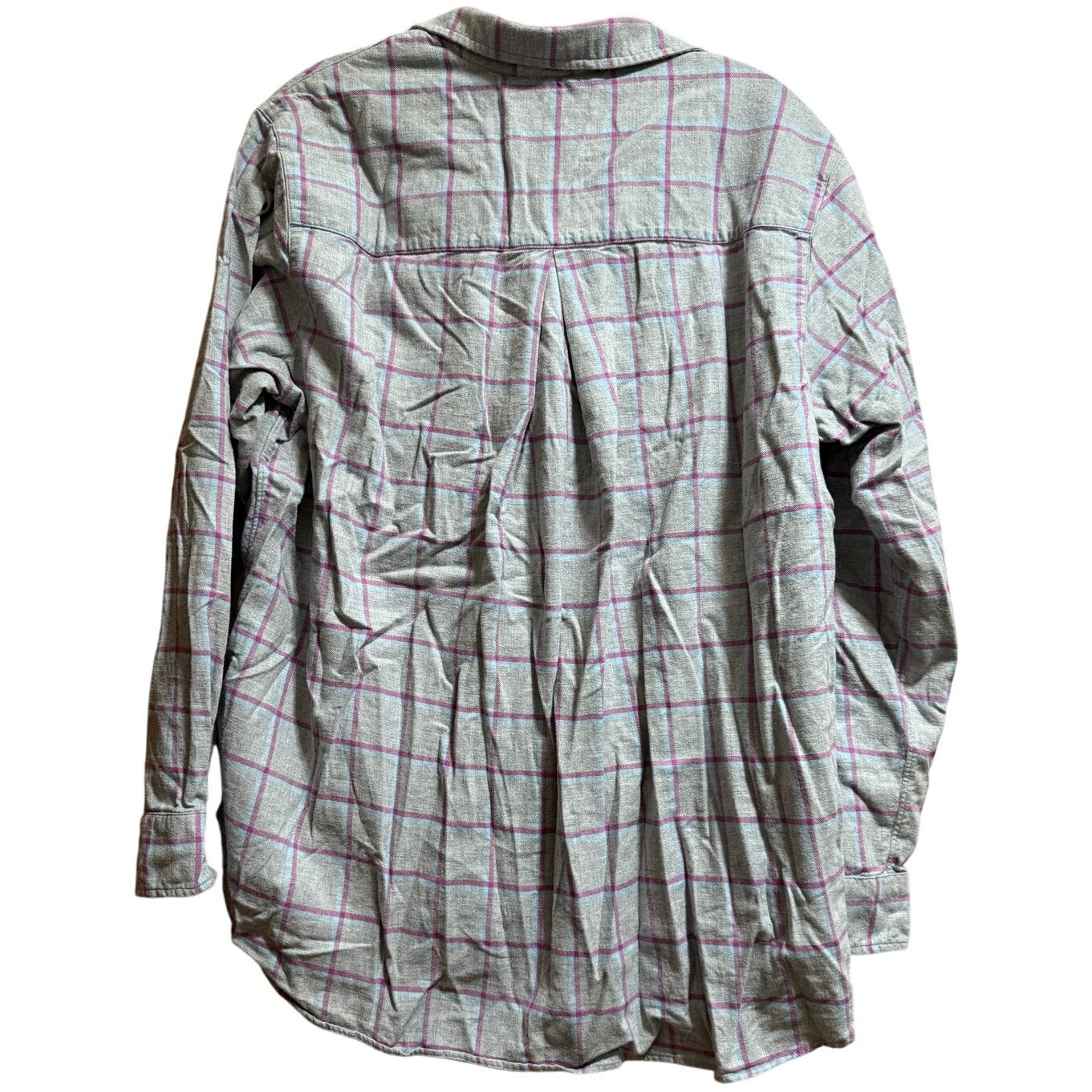 Frank & Eileen Grayson Gray & Pink Check Size 4 Button Up Shirt