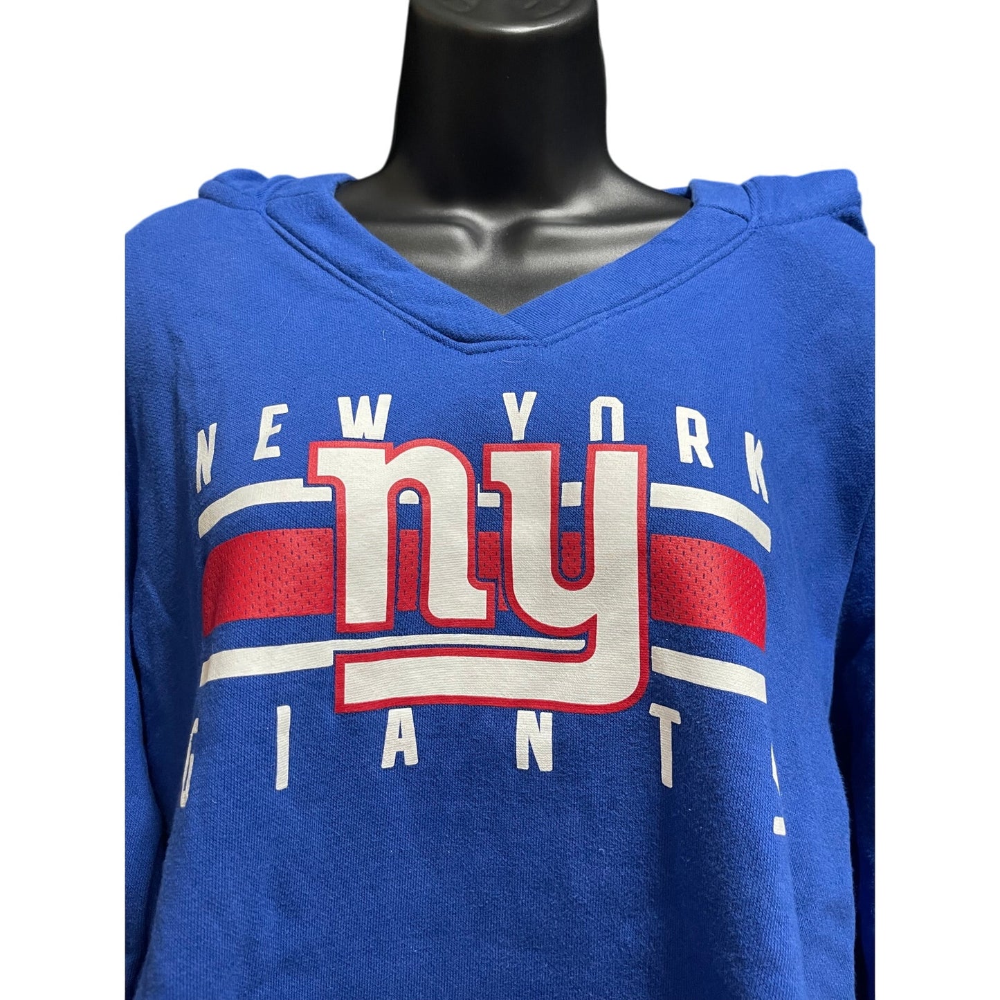 Majestic New York Giants Blue Size Large Women's Long Sleeve Hoodie