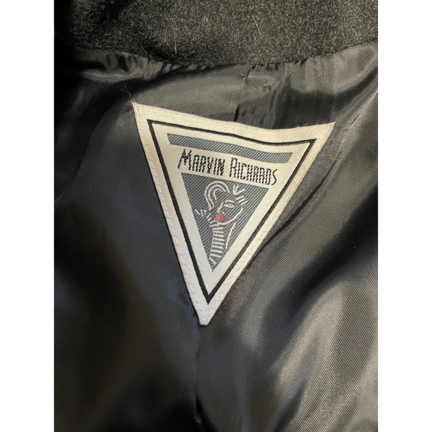 Vintage Marvin Richards Dark Gray Wool Overcoat - Size XL