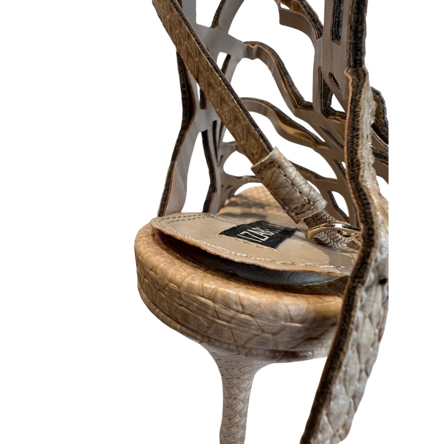 Izabella Rue Tan Stiletto Heel - Aleen - Size 7.5 - (some peeling)