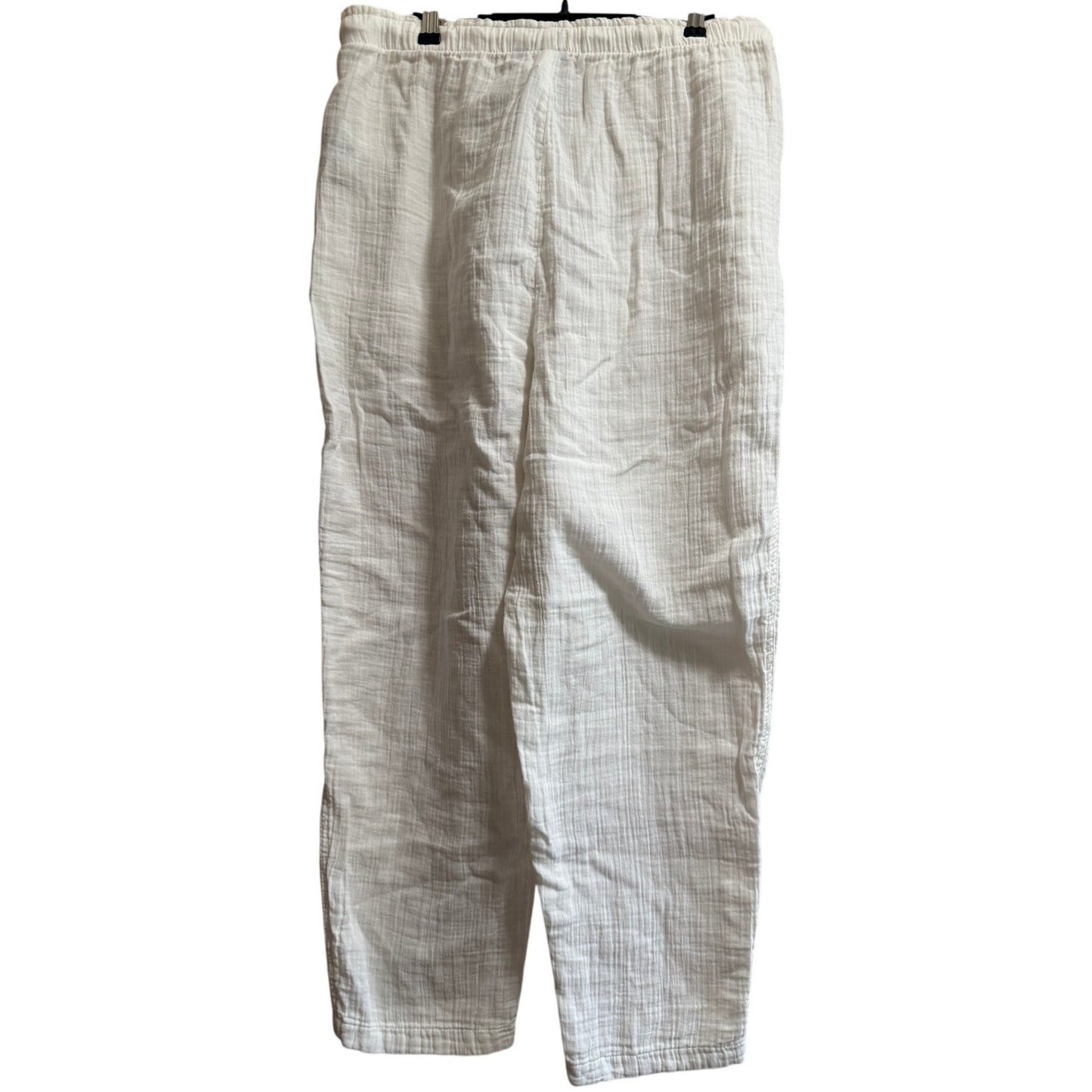 GAP Size Large White Cotton Elastic Waist Lounge Pant w/Pockets - NWT - $80 MSRP