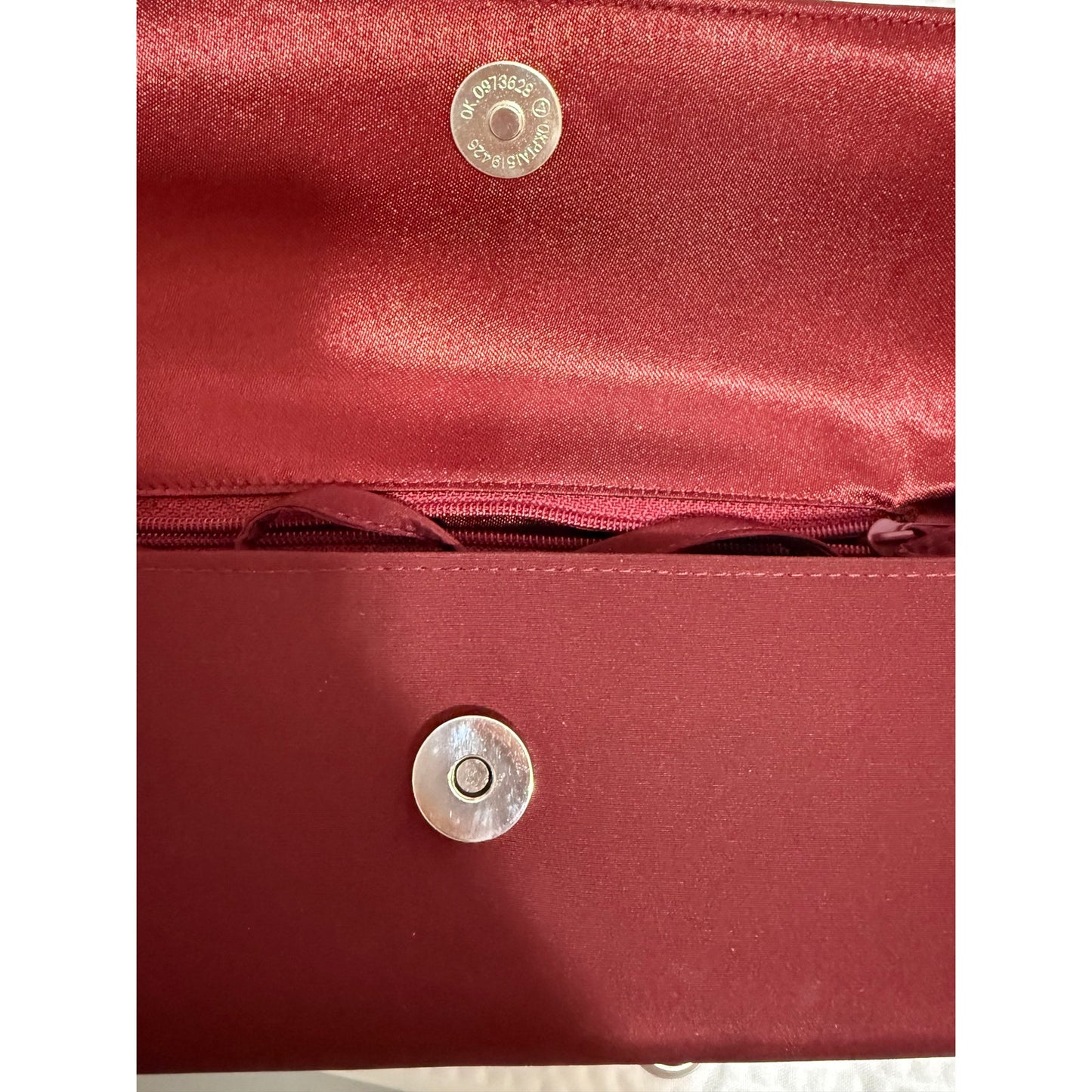 Deep Maroon Clasp Closure Clutch w/ Optional Shoulder Strap