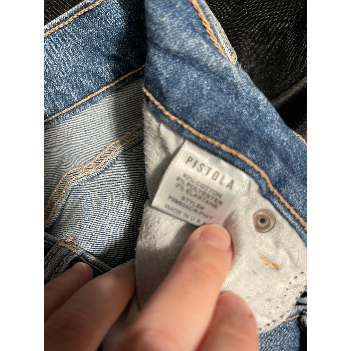 Pistola Size 25 Distressed Frayed Hem Denim Jeans
