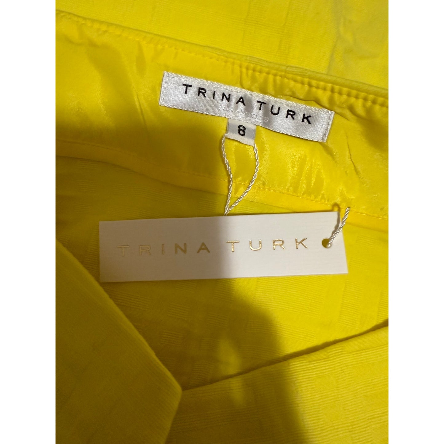 Trina Turk Bright Yellow Camden Skirt - Pencil - Mini - Size 8 - NWT - $228 MSRP