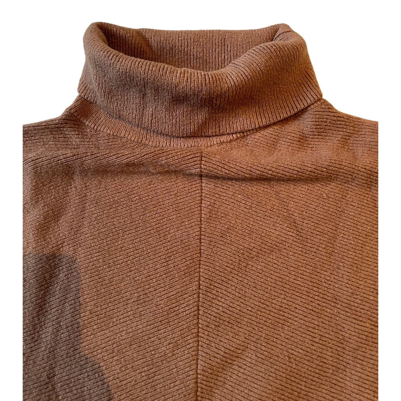 Women's Size Large Brown Plush Turtleneck Long Sleeve Sweater Unbranded