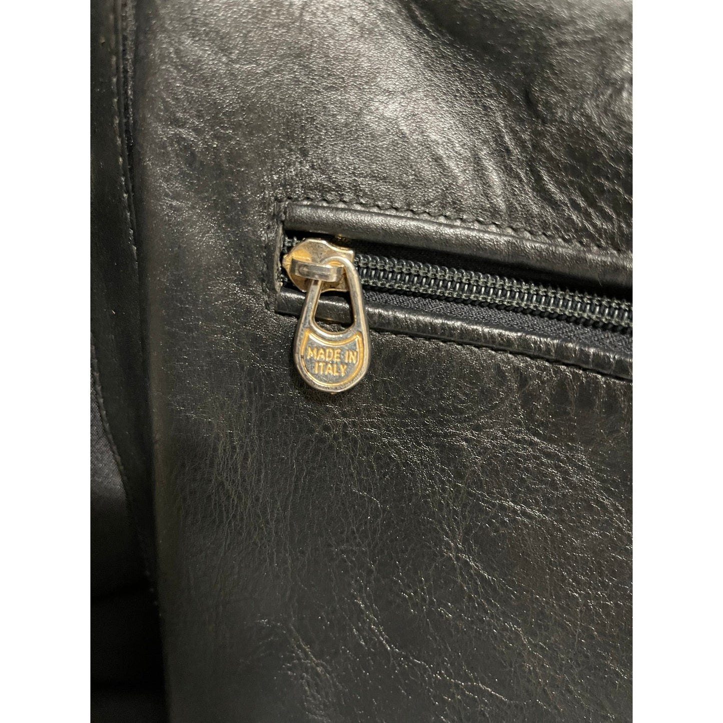 Hudsons Black Italian Leather Shoulder Bag / Purse