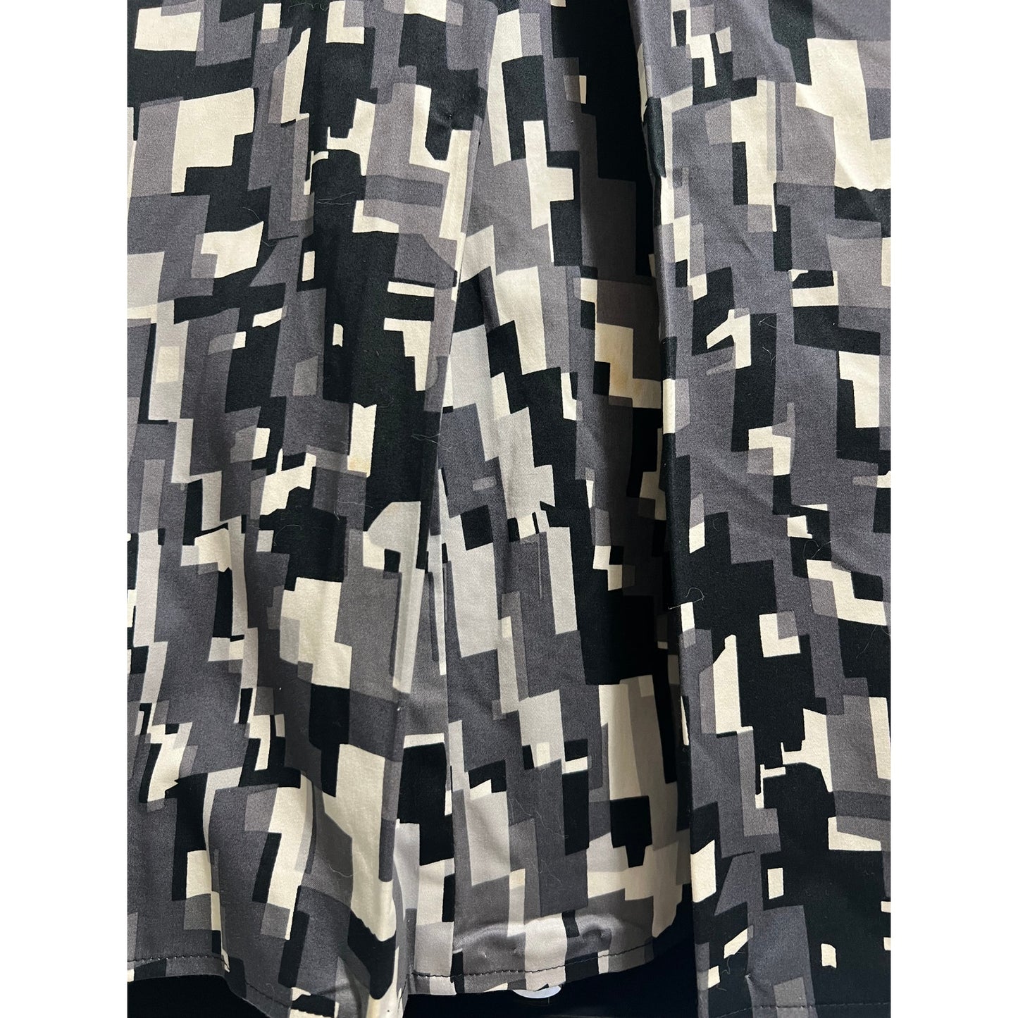 Calvin Klein Abstract Black White Grey Size Large Cotton Blend Jacket