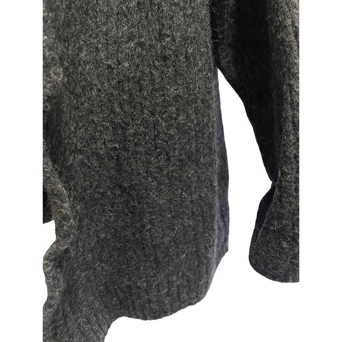 Vintage Peruvian Connection Wool & Baby Alpaca Gray Cardigan - Size Small
