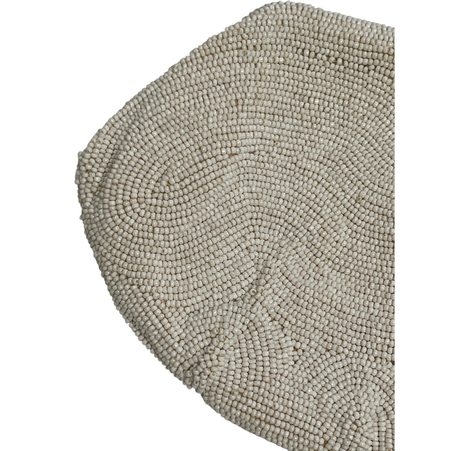 Vintage Julius Garfinckel & Co White Beaded Clutch