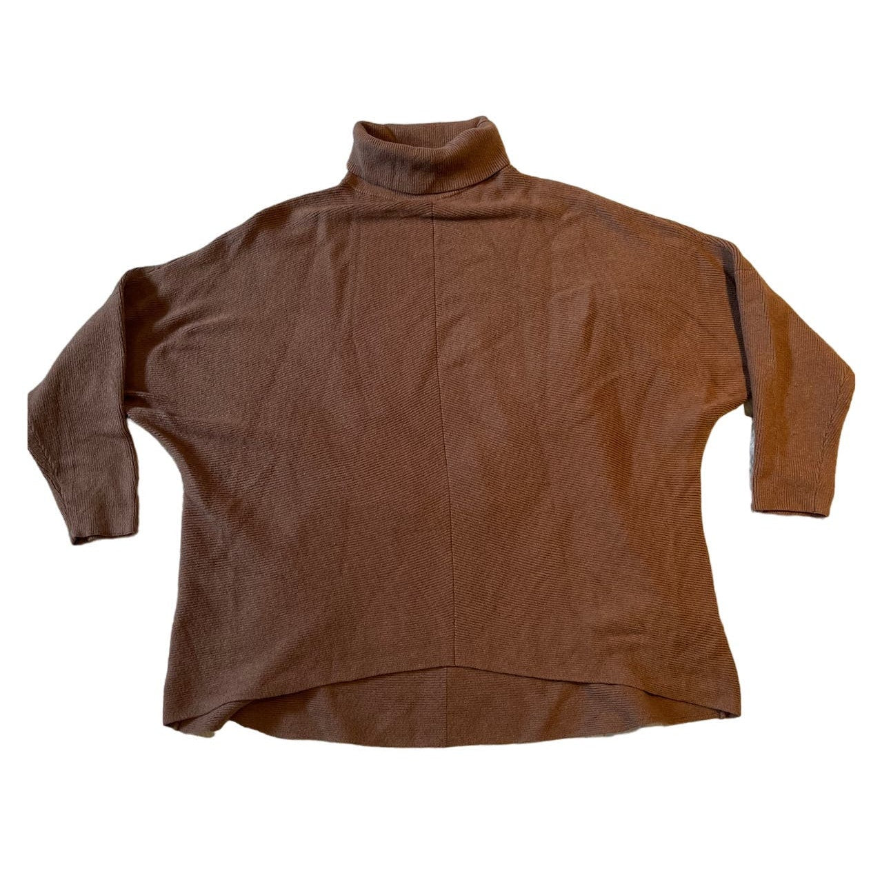 Women's Size Large Brown Plush Turtleneck Long Sleeve Sweater Unbranded