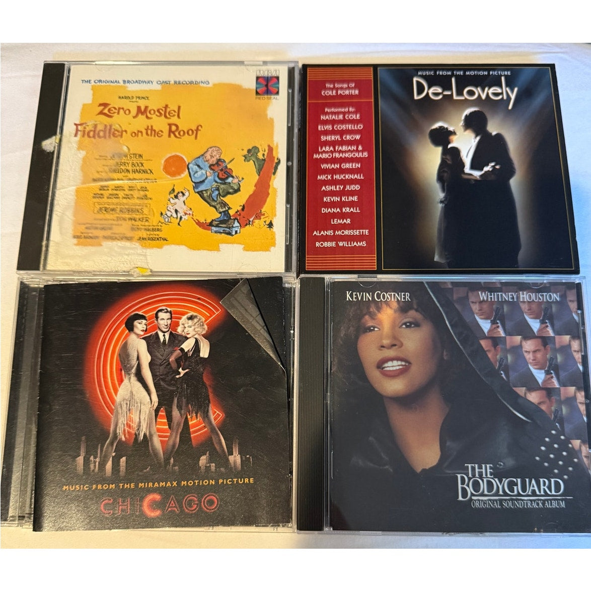 Movie & Broadway Soundtrack CD Bundle -15 CD's - Chicago, Annie, The Bodyguard