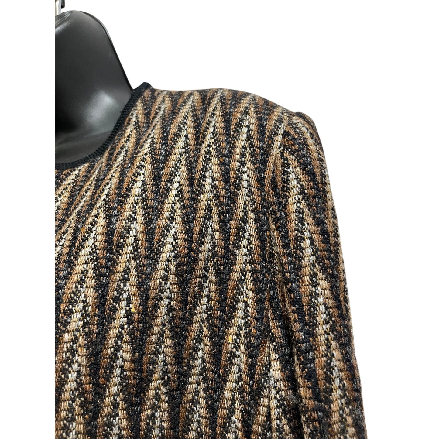Vintage Jaegar Tweed Herringbone Long Sleeve 100% Wool Blazer