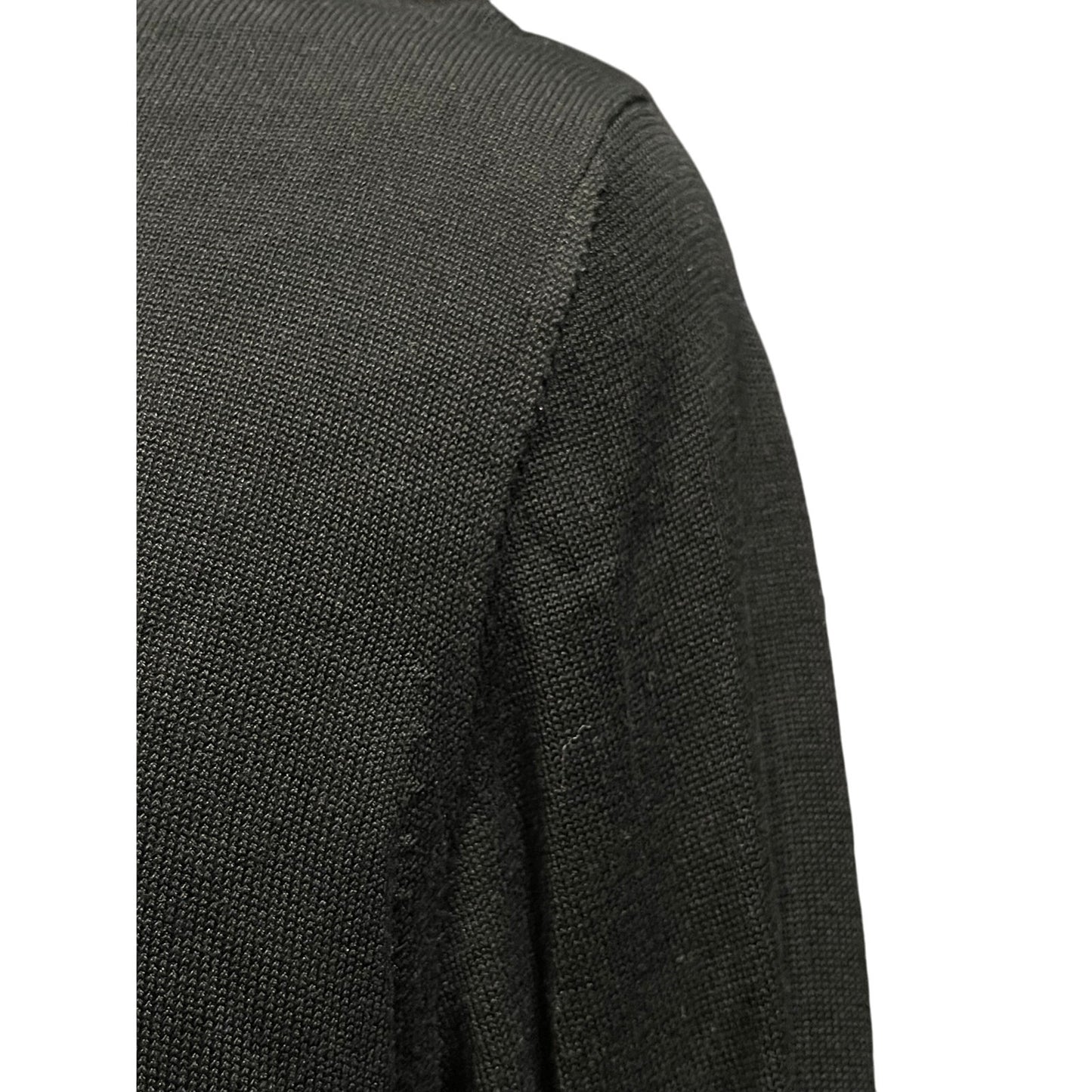 Wilks Rodriguez Black Knit Silk & Cotton Size Large Long Sleeve Sweater