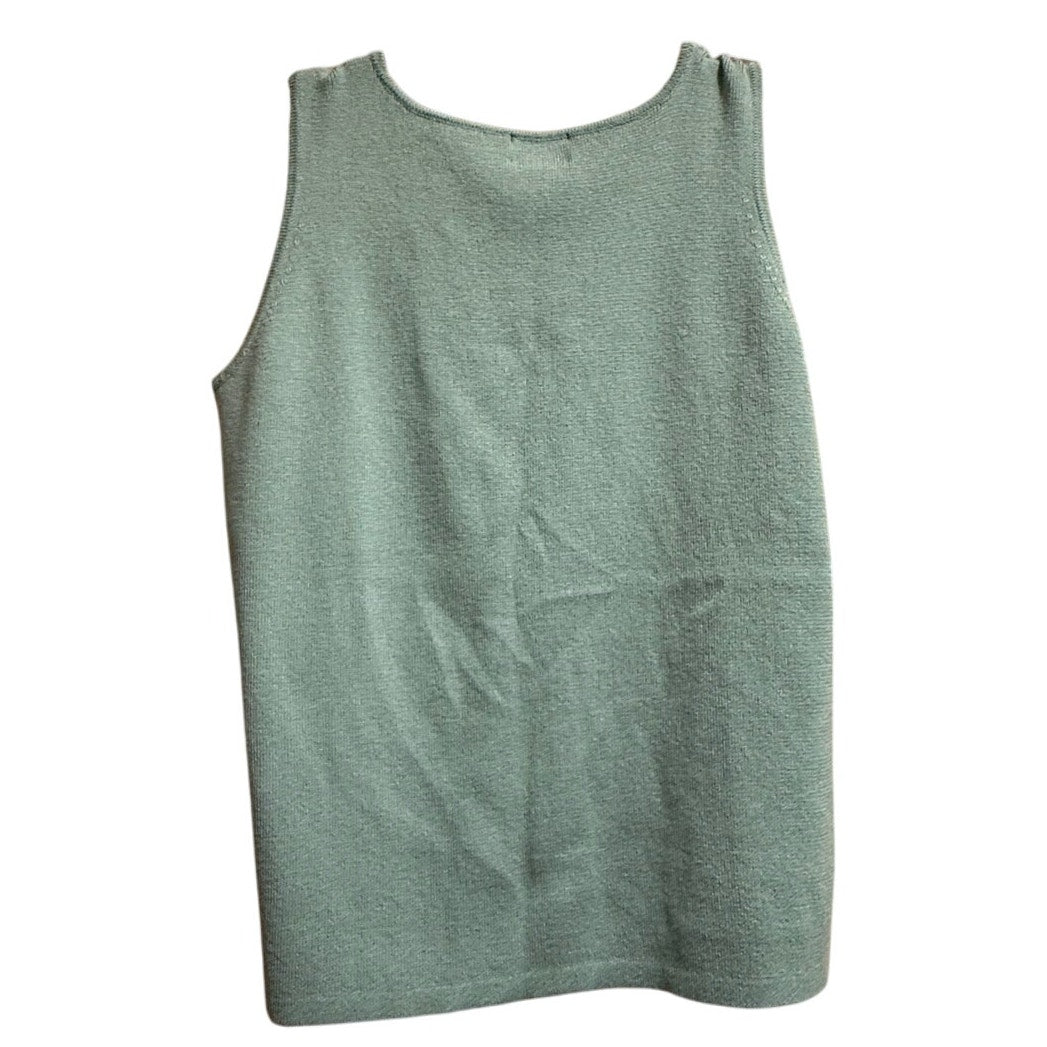 Sigrid Olsen Seafoam Green Sleeveless Knit Blouse - Size Medium