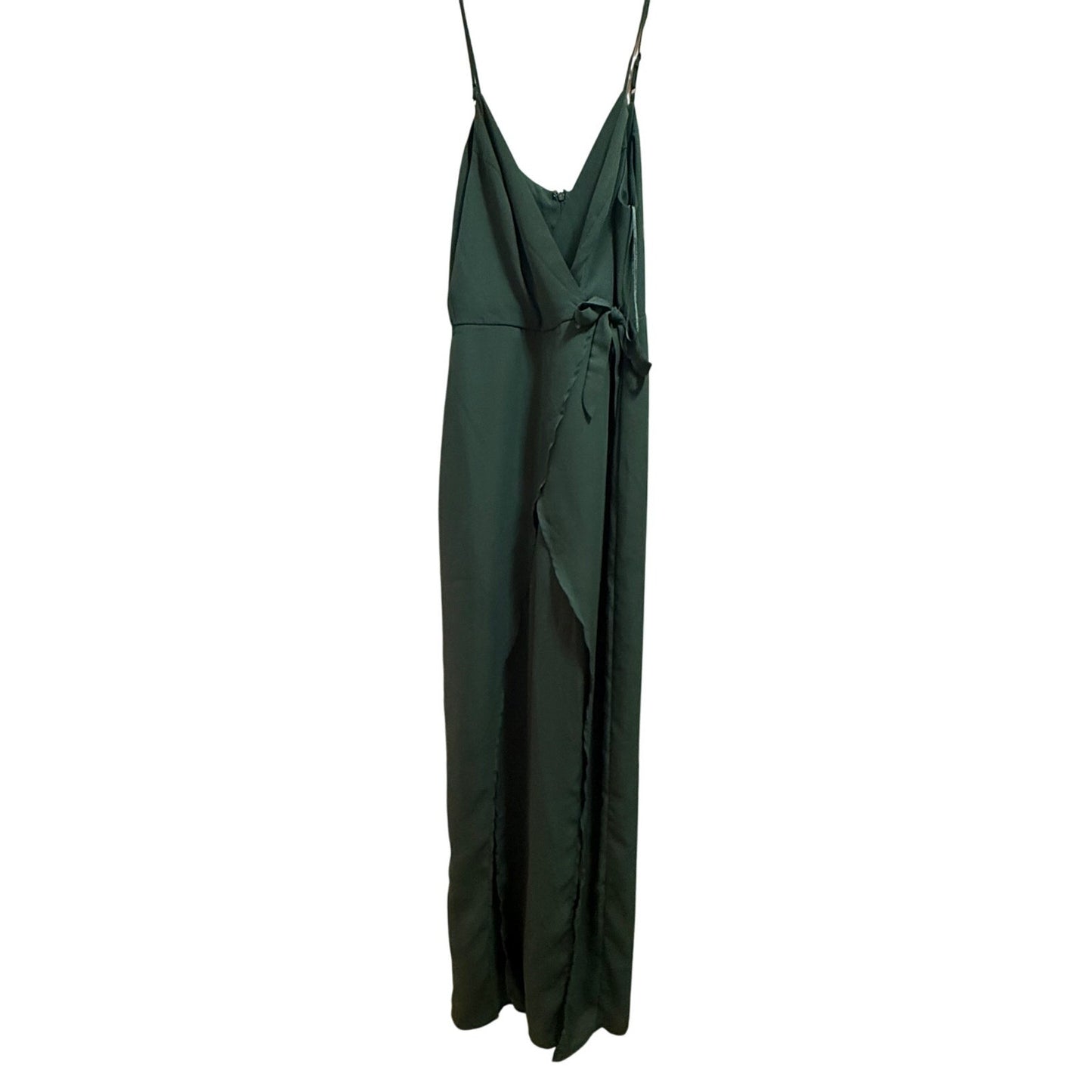 GB Beautiful Green Tie Waist Sleeveless Jumpsuit - Size XS - Flowy