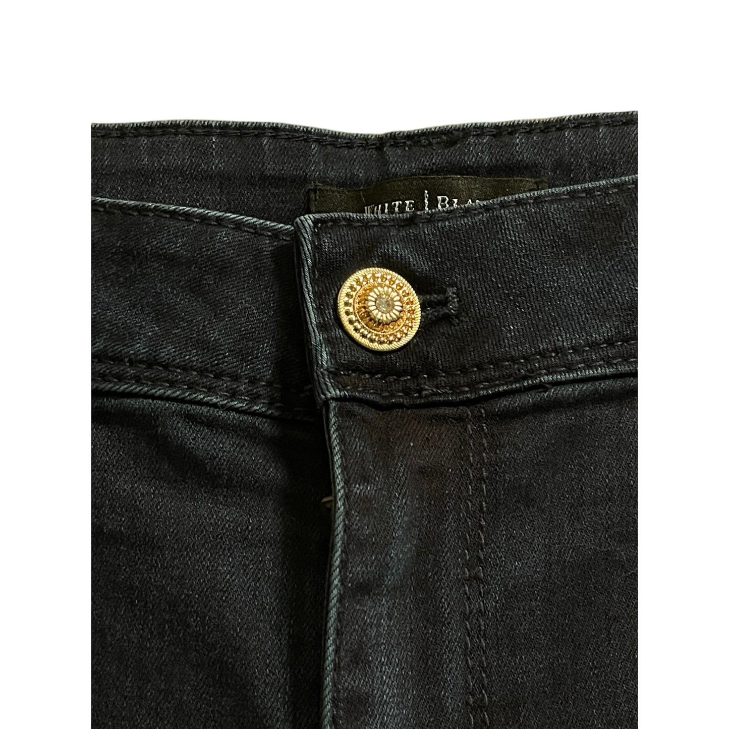 White House Black Market Skinny Flare Jeans - Dark Wash - Embellished - 6R