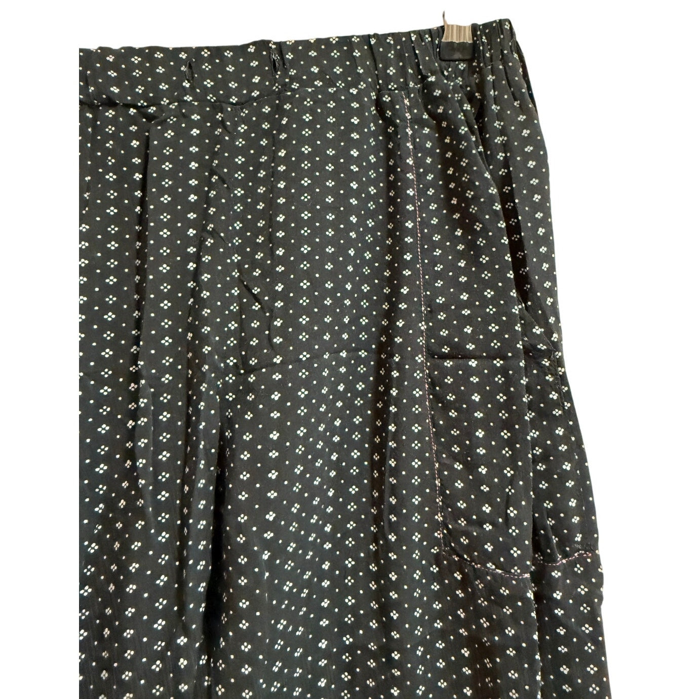 HATCH Black / Dark Navy Blue Elastic Waist Casual Pants - Small