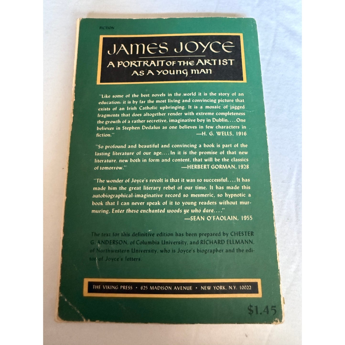 A Portrait of The Artist as a Young Man - James Joyce - 1964- Paperback
