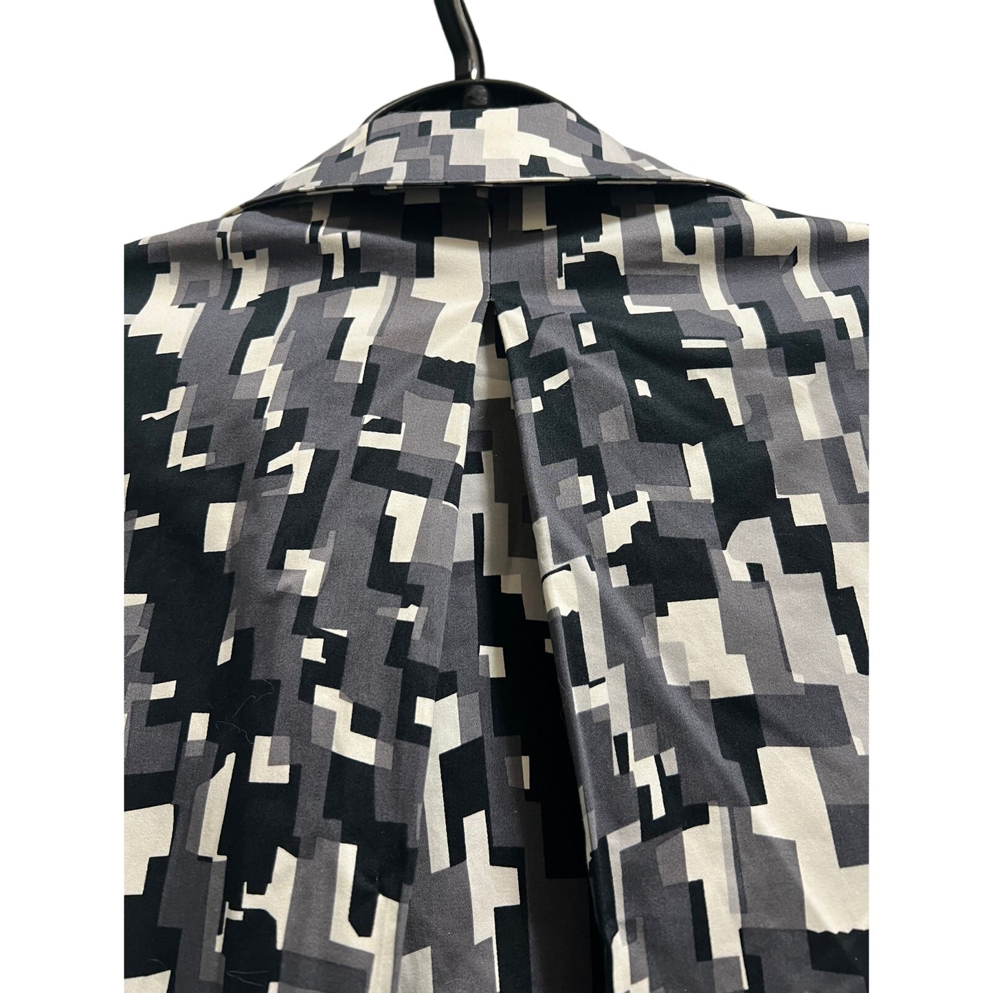 Calvin Klein Abstract Black White Grey Size Large Cotton Blend Jacket