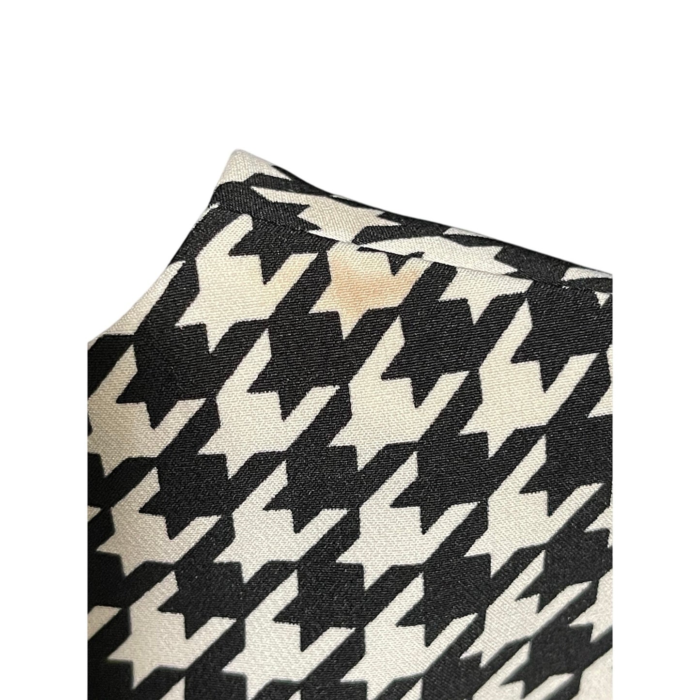 Likely Size 2 Black and White Houndstooth Long Sleeve Midi Dress