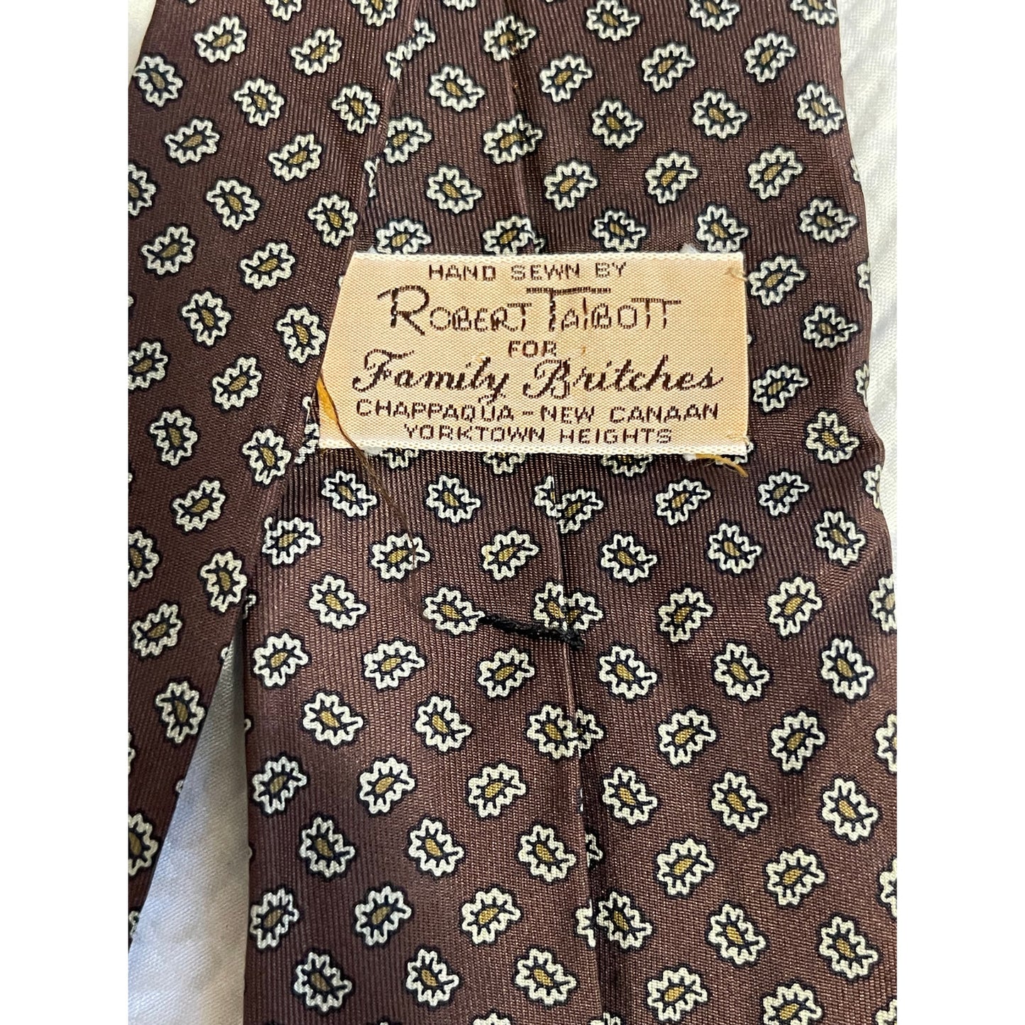 Vintage Robert Talbott Hand Sewn 100% Silk Necktie Hand Blocked English Made