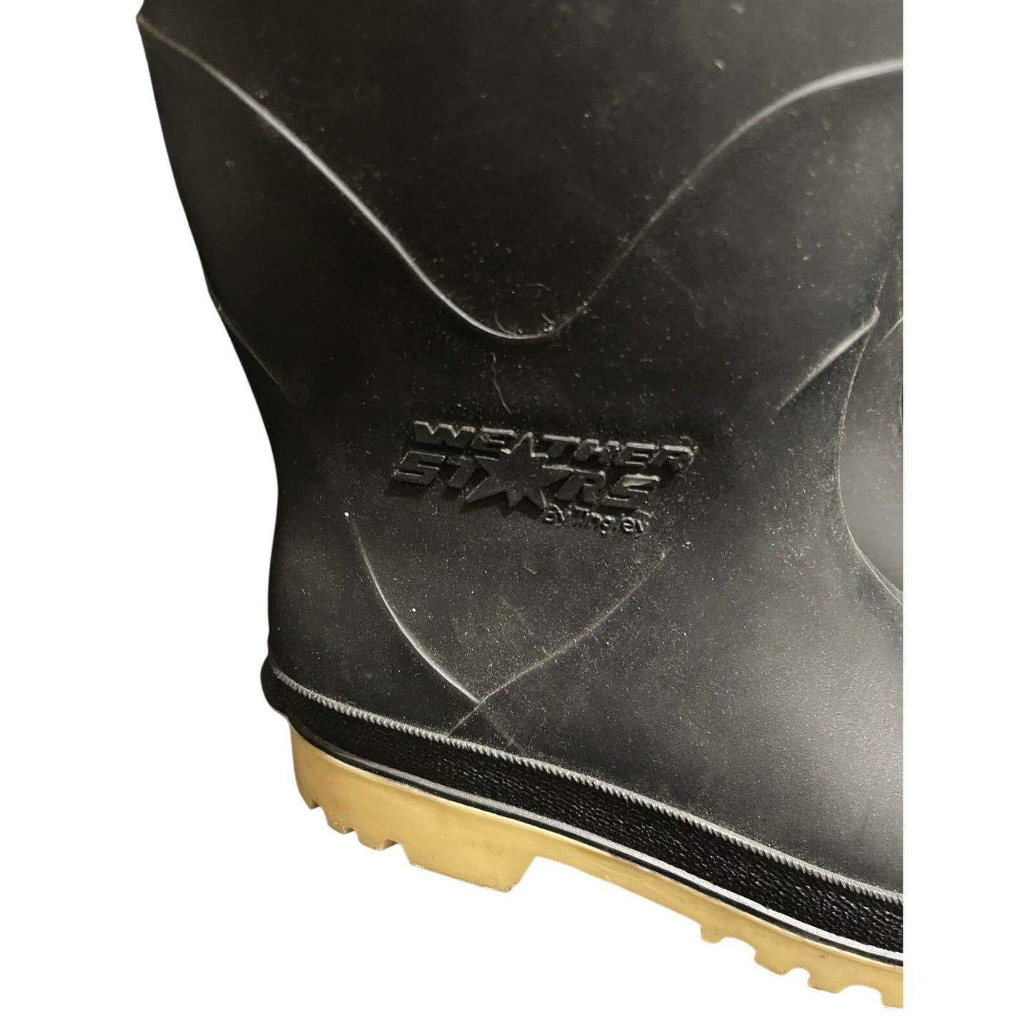 Tingley Weather Stars Black Rubber Rain Boots - Women's 6