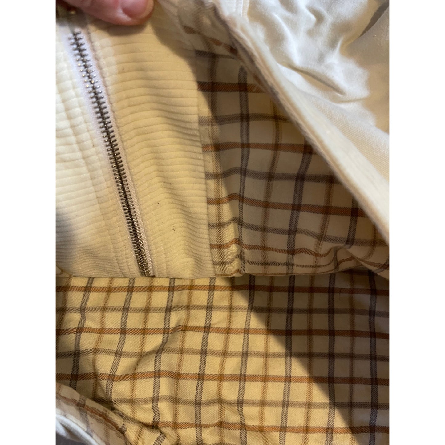 Courreges Paris White Hooded Jacket - Plaid Lining - Size 36