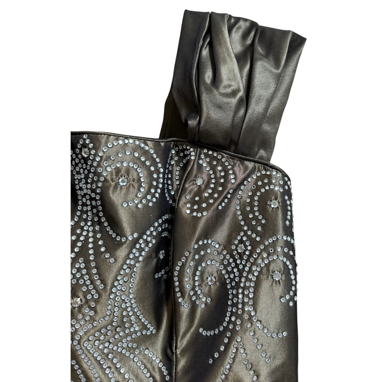 Rose Taft Couture 100% Silk Gown with Beaded Bodice