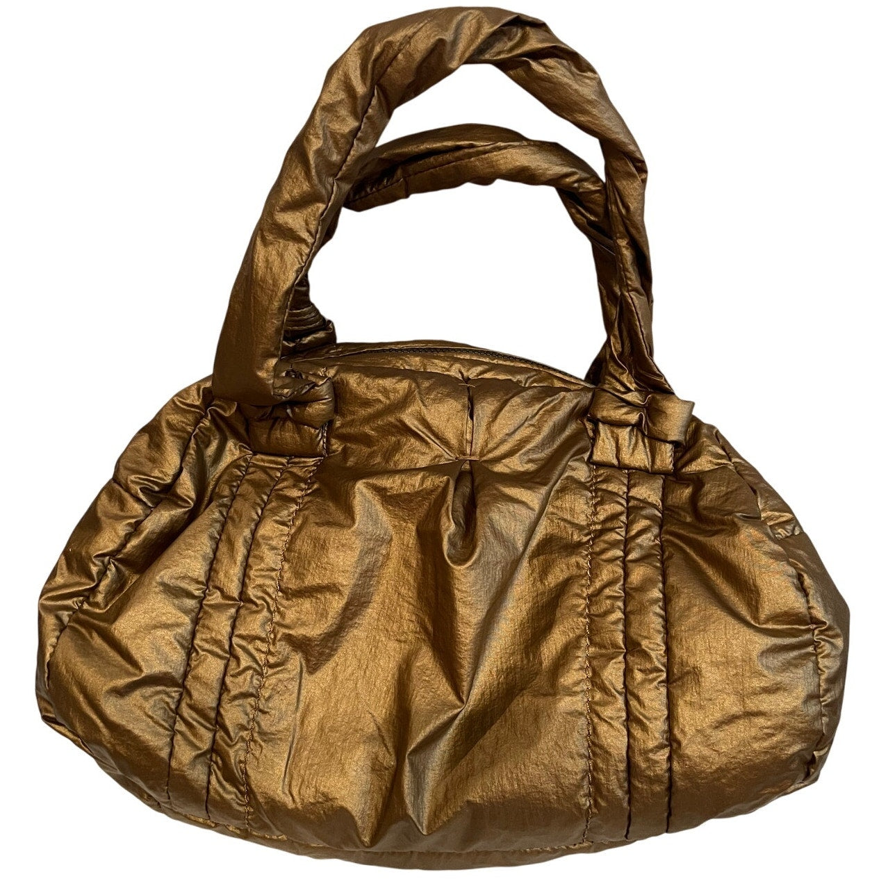 Kipling Metallic Gold / Bronze Puffy Padded Purse