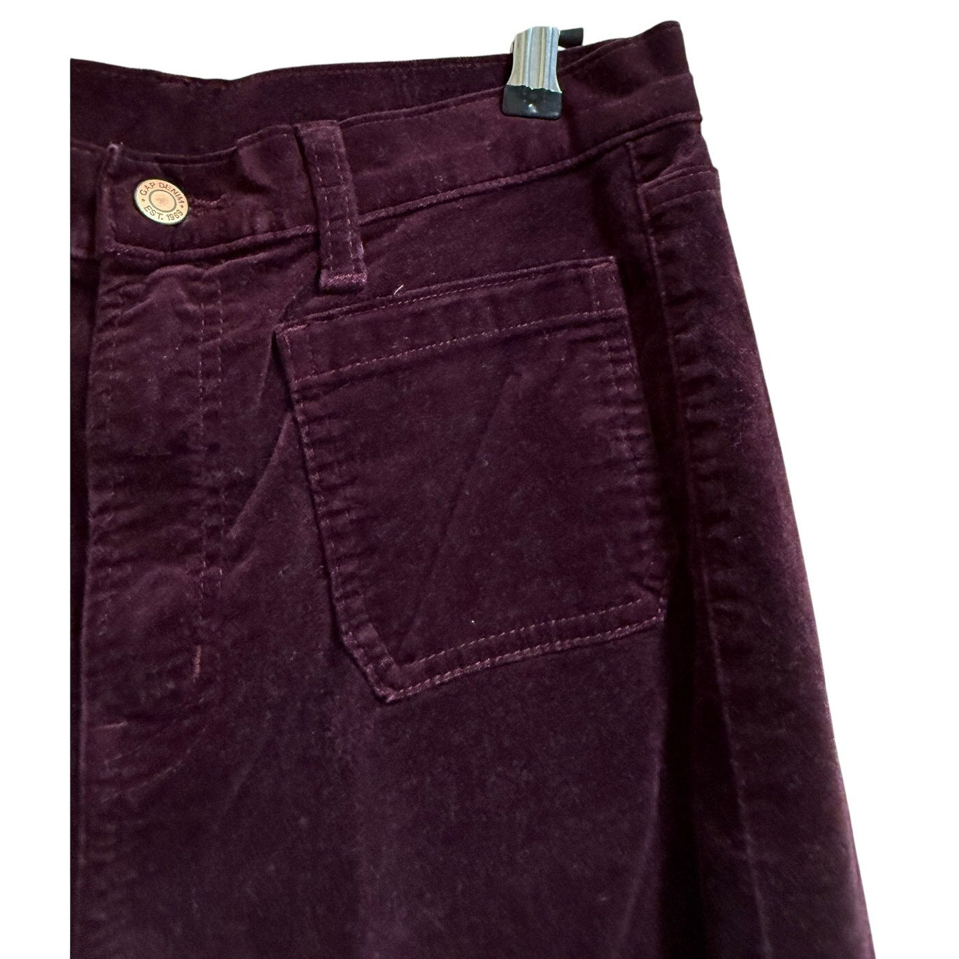 GAP Dark Burgundy 70's Flare High Rise - Velvet - Size 29