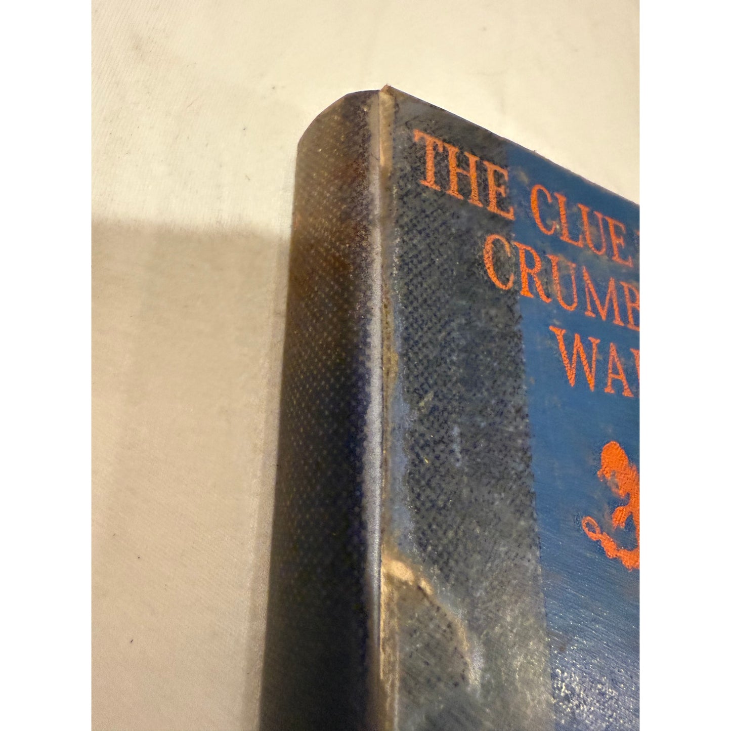 Nancy Drew - The Clue In The Crumbling Wall - Blue Tweed - 1945 - Hardcover