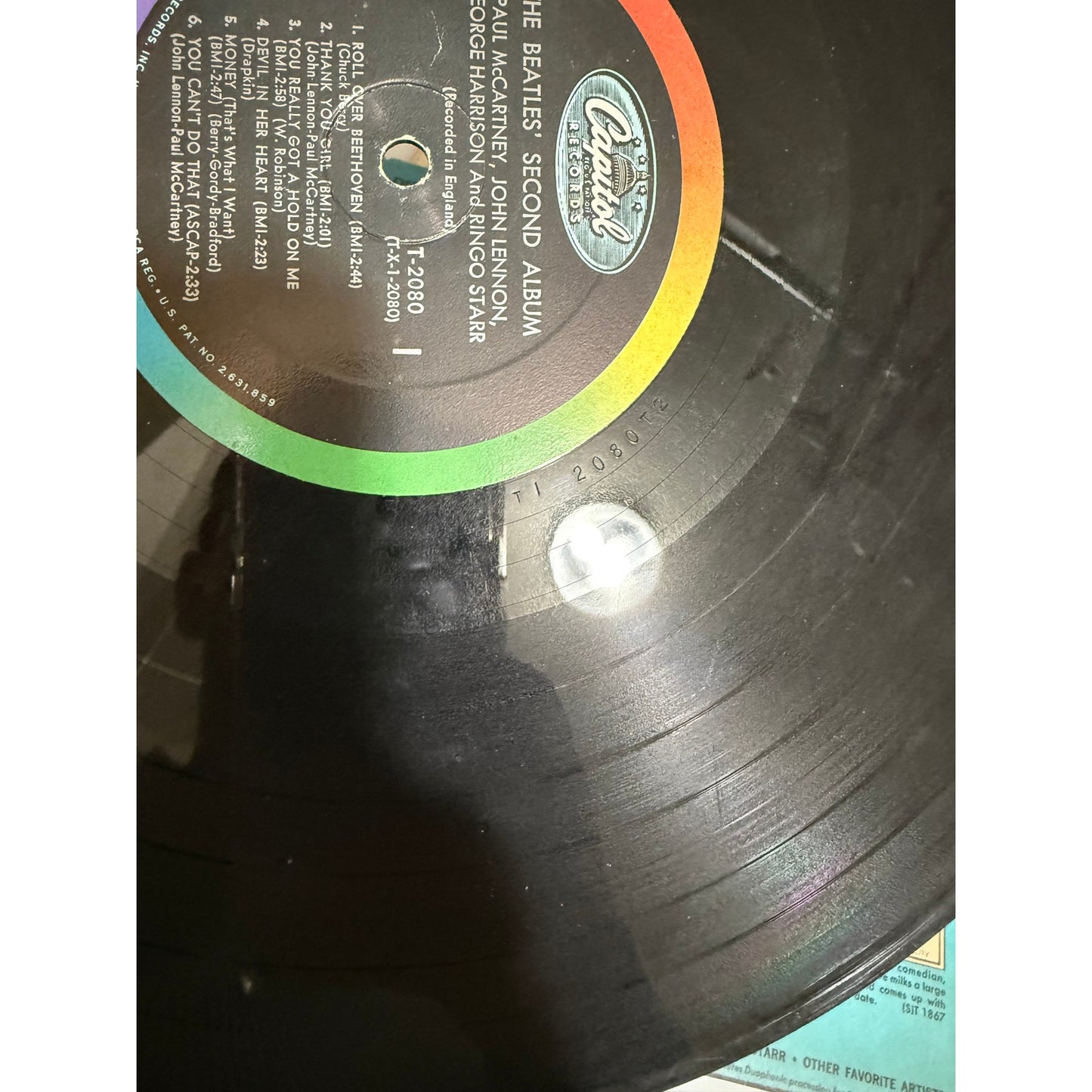 The Beatles Second Album 1964 US 1st Pressing T-2080 - 12" Vinyl Record