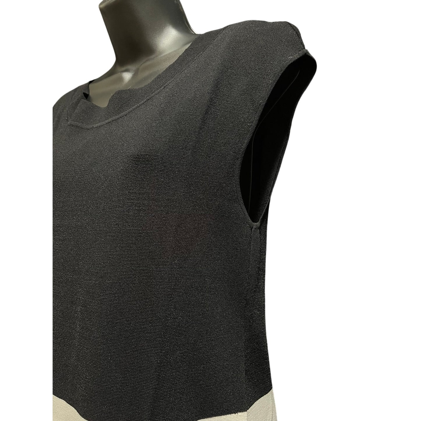 Ann Klein Black & White Striped Sleeveless Dress - NWT - $129 MSRP
