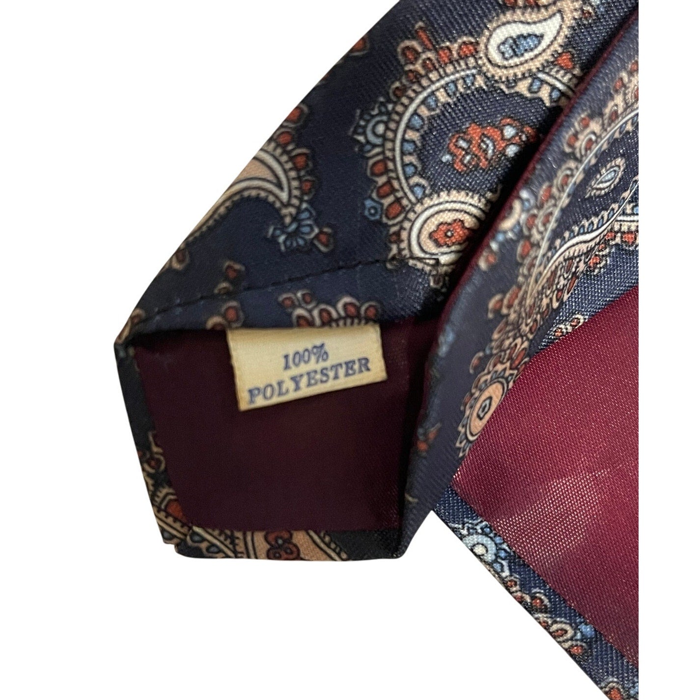 Vintage Taylor Ltd Blue Paisley Print Neck Tie